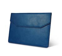 Kronemar 16 inch Premium Full-grain Leather Laptop Sleeve Case - Compatible with MacBook Pro M1/M2/M3/M4 (2019-24) & Air 15-inch (2023-24) - Loose Fit, Razer Blade 15, Microsoft Surface 3 - Blue