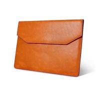 Kronemar 16 inch Premium Full-grain Leather Laptop Sleeve Case - Compatible with MacBook Pro M1/M2/M3/M4 (2019-24) & Air 15-inch (2023-24) - Loose Fit, Razer Blade 15, Microsoft Surface 3 - Tan