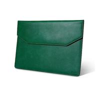 Kronemar 16 inch Premium Full-grain Leather Laptop Sleeve Case - Compatible with MacBook Pro M1/M2/M3/M4 (2019-24) & Air 15-inch (2023-24) - Loose Fit, Razer Blade 15, Microsoft Surface 3 - Green