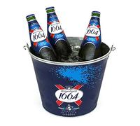 Kronenbourg 1664 Beer Bier Metal Ice Bucket Blue Home Pub Bar Party Drinks Cooler Chiller
