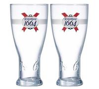 Kronenbourg 1664 Pint Glasses CE 568ml/20oz (Set of 2)