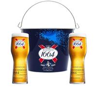 Kronenbourg Pint Glasses X2 Ice Bucket Lager Beer Man Cave Roxley