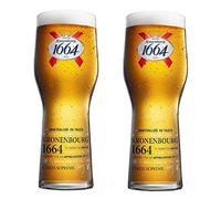 Kronenbourg1664 Official Lager Beer Glass Pint 570ml 19 fl oz Set of 2