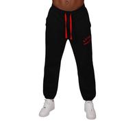 Kronk Boxing Team Towelling Appliqué Joggers - Men’s Loose Fit Jogger Pants - Heavyweight Fleece Training Bottoms - Detroit Boxing Heritage Streetwear - Black