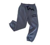 Kronk Boxing Team Towelling Appliqué Joggers - Men’s Loose Fit Jogger Pants - Heavyweight Fleece Training Bottoms - Detroit Boxing Heritage Streetwear - Steel Blue