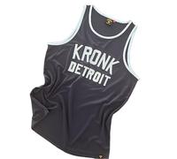Kronk - Boxing Vest - Iconic Detroit Applique Training Gym Vest, Durable Athletic Training Apparel, Comfortable Men's Sports Vest, Navy and Sky Blue