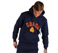 Kronk Gloves Applique Hoodie - Navy - Loose Fit Pullover with Premium Embroidered Design, Comfortable Men’s Gym Hoodie, Casual Streetwear for Boxing & Fitness Enthusiasts