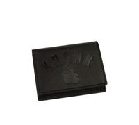Kronk Gloves Tri-Fold Leather Wallet - Premium Black Genuine Leather Men’s Wallet with Card Slots - Compact, Durable Design - Boxing-Themed with Retro Logo - Stylish Men’s Accessory