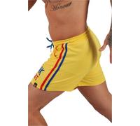 Kronk Iconic Detroit Applique Lined Shorts Yellow Medium