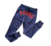 Kronk WAR Towelling Applique Slim Fit Joggers - Navy - Athletic Fit Men’s Sweatpants - Heavyweight Terryloop Cotton Premium Blend for a Slim, Streamlined Stylish fit