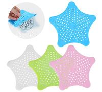 Kronwahl 4 Pack Universal Silicone Drain Strainer, Hair Catcher for Sink, Shower & Bathtub, Plug Hole Cover for Kitchen & Bath, Practical Drain Filter & Protector