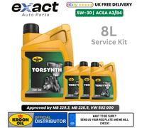 KROON OIL Torsynth 5W-30 6 Litre & 8 Litre Service Kit Approved Under MB 229.3