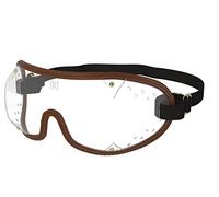 KROOPS Racing Jockey National Hunt Point to Point Goggles | Punched Vent (Brown, Clear)
