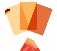 KROPP Self-adhesive colour foils for LED lamps, 20 x 12 cm cut, 3 shades of warm white filters for colour correction, daylight to incandescent light, for spotlights, 3 pieces (20x12 cm)