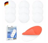 KROPP Self-Adhesive Diffuser foils for LED Lamps, 5 cm Circular Cut, Frosted Glass Film for an Aesthetic Appearance and Soft Light Diffusion, Opal Diffuser Film for LED spotlights, 9 Pieces (⌀ 50 mm)