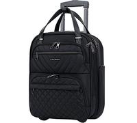 KROSER Carry On Underseat Multi-Functional Travel Bag, Luggage Black | Carry On Underseat Multi-functional Travel Bag, Luggage, 16-inch Underseater Lightweight Overnight Suitcase for Women, Black
