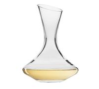 Krosno Angled Wine Decanter, Essence Collection, 25 oz (750 ml), Premium Handcrafted Crystal Glass, Sleek Slanted Design, Ideal for Red Wine Aeration, European Craftsmanship