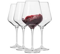 Krosno Avant-Garde Collection Red Wine Glasses Set of 4, 490 ml, Perfect for Home, Restaurants and Parties, Dishwasher Safe, Thin Rim, Long Handle, Elegant