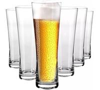 KROSNO, Beer Drinking Glasses, Set of 6 x 500 ml, Mixology Collection