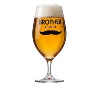 Krosno Beer Glass 1 Piece, 400 ml, for Brother, Celebration Moments | Craft beer glass, wheat, lager, pilsner, Lead-Free Crystal, Dishwasher Safe, Elegant glassware, Personalized gift