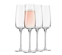 Krosno - Champagne Glasses Modern 4 x 250ml | Prosecco Glasses | Wedding Gift | Dishwasher | Crystalline Glass | Lead-Free Glass | Durable | Scratch-Resistant | Durable | Scratch-Resistant