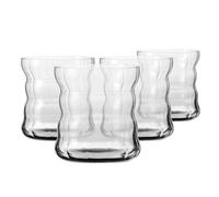 KROSNO Coffee Glasses for Latte, Cappuccino and Flat White Set of 4 330 ml, Coffee Moments Collection - Lead-Free Crystal - Minimalist Coffee Glasses, Dishwasher Safe