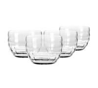 KROSNO Coffee Glasses for Latte, Cappuccino and Flat White Set of 4 340 ml, Coffee Moments Collection - Lead-Free Crystal - Wide Coffee Glasses for Everyday Use, Dishwasher Safe