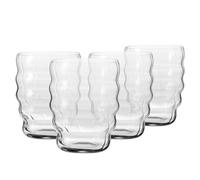 KROSNO Coffee Glasses for Latte, Cappuccino and Latte Macchiato Set of 4 440 ml, Coffee Moments Collection - Lead-Free Crystal - Elegant Glasses for Coffee and Hot Drinks, Dishwasher Safe