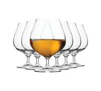 Krosno Cognac Glasses Set of 6, 590 ml, Harmony Collection | Brandy glass, whiskey, bourbon, rum, liqueur, Lead-Free Crystal, Dishwasher Safe, Elegant glassware
