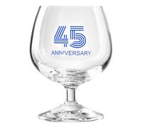 Krosno Decorated Glass with Engraving 45 Anniversary for Beer and Whisky 230 ml, 1 Piece - Lead-Free Glass - Elegant Gift for Anniversary and Jubilees