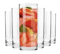 KROSNO, Glasses for Water, Long Drink, Set of 6 x 300 ml, Basic Collection