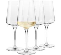 Krosno Infinity White Wine Glasses, 380 ml, Set of 4, Handcrafted Glass, Elegant and Timeless Design, Ideal for White Wine and Spritzers, Made in Europe