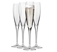 Krosno - Perla Champagne Glasses 4 x 170 ml | Champagne Flutes | Prosecco Glasses | Wedding Gift | Dishwasher Safe | Crystalline Glass | Lead Free Glass | Durable | Scratch Resistant | Gift Idea