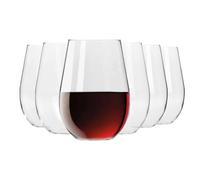 Krosno Red Wine Glasses Set of 6, 580 ml, Stemless, Harmony Collection