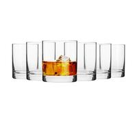 Krosno Set of 6 Old Fashioned Sour Whiskey Glasses, Bourbon, Cognac, Brandy | 300 ml | Mixed Collection | Perfect for Cocktails, Drinks, Water, Juice, Scotch, Irish Liqueur, Whisky