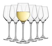 Krosno Small White Wine Glasses | Set of 6 | 200 ml | Splendour Collection | Perfect for Home, Restaurants and Parties | Dishwasher Safe | Lead-Free Crystal Glass