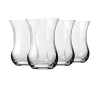 KROSNO Tea Glasses for Herbal Infusions and Hot Drinks, Set of 4, 300 ml, Tea Moments Collection - Lead-Free Crystal Glass - Elegant Glassware, Dishwasher Safe