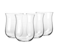 KROSNO Tea Glasses for Hot Drinks and Espresso Doppio, Set of 4, 120 ml, Tea Moments Collection - Lead-Free Crystal Glass - Elegant and Dishwasher Safe