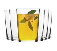 KROSNO Tea Glasses Set of 6, 280 ml, Flared, Basic Collection