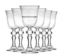 Krosno - Vodka Glasses 60 ml - Set of 6 - Krista Deco Collection - Lead-Free Crystal - Classic Design with Clear Pattern