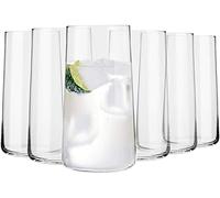 Krosno Water Glass, Drinks and Other Cold Drinks | Set of 6 | 540ML | Avant-Garde Collection | Perfect for Home, Restaurants and Parties | Dishwasher Safe