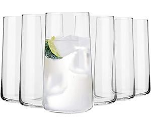 Krosno Water Glass, Drinks and Other Cold Drinks | Set of 6 | 540ML | Avant-Garde Collection | Perfect for Home, Restaurants and Parties | Dishwasher Safe