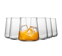 Krosno Water Glasses Set of 6, 430 ml, Avant-Garde LUMI Collection