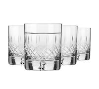 Krosno - Whisky, Bourbon & Scotch Glasses 250 ml - Set of 4 - Saga Collection - Handcrafted Cut Crystal Glass - Gift Idea