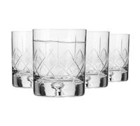 Krosno - Whisky, Bourbon & Scotch Glasses 250 ml - Set of 4 - Saga Collection - Handcrafted Cut Crystal Glass - Gift Idea