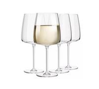 Krosno White Wine Glasses | Set of 4 | Total Capacity 650 ml - Usable Capacity 480 ml | Drinking Glasses Wedding Gift | Perfect for Home, Restaurants | Dishwasher Safe