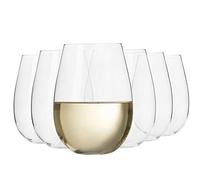 Krosno White Wine Glasses Set of 6, 550 ml, Stemless, Harmony Collection