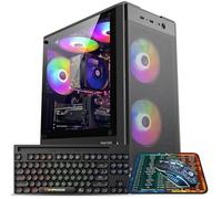 Kroteaup Gaming PC Computer Desktop,AMD Ryzen 5 5500 up to 4.2GHz, Radeon RTX 2060 6G, 16G, DDR4, 1TB SSD, WiFi 6, RGB Fan x5, Tower Computers Windows 11 Home