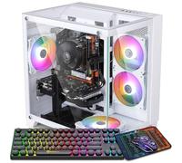 Kroteaup Gaming PC Computer Desktop, Radeon RX 560 4G, Intel Core i5 up to 3.6G, 16G GDDR3, 512G SSD, WiFi 6, RGB Fan x 5, Windows 11 Home