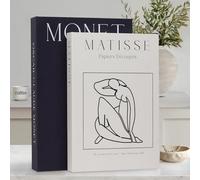 kroucoco Decorative Books - Set of 2 Fake/Faux Linen Storage Boxes Enhance Your Coffee Table, Bookshelf or Mantel Decor, Modern Home Decoration, Photo Storage and as a Keepsake Box (Black-1＆beige)